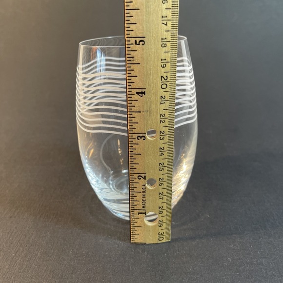 Mikasa Cheers Waves Stemless Wine Glass Etched 16oz Replacement - Picture 5 of 7
